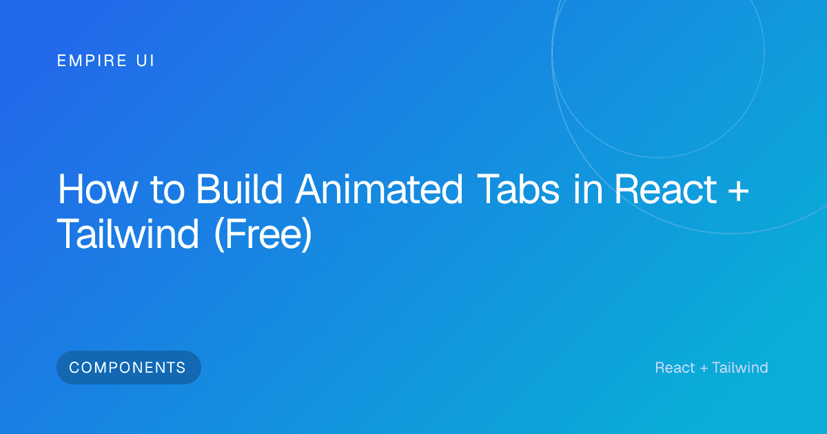 animated tabs React component