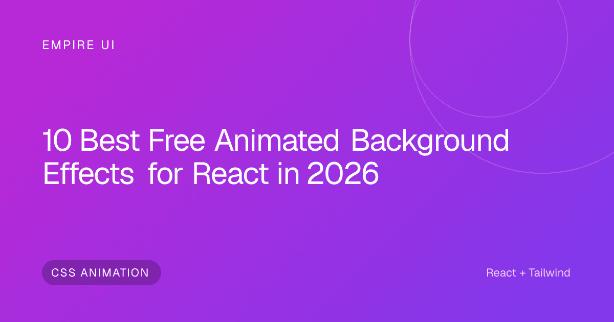 animated backgrounds React