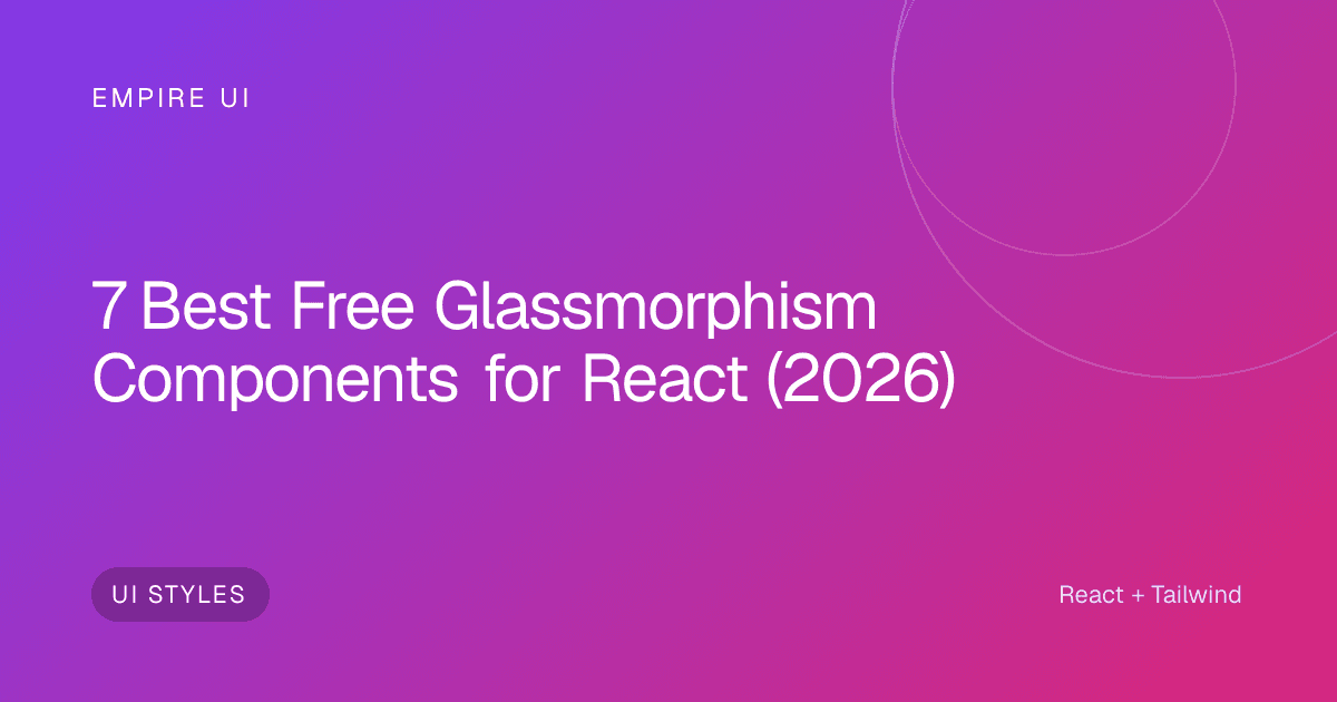 glassmorphism UI components free