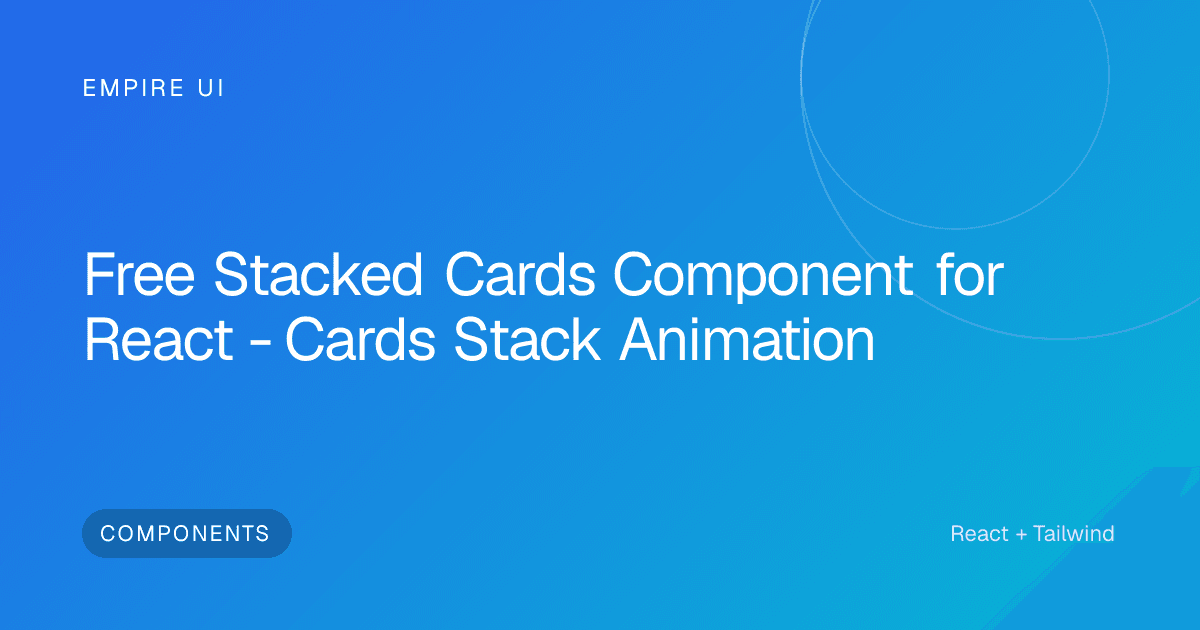 card stack UI component