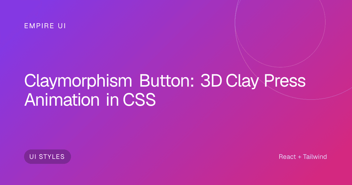 colorful 3D clay-style button UI component on pastel background