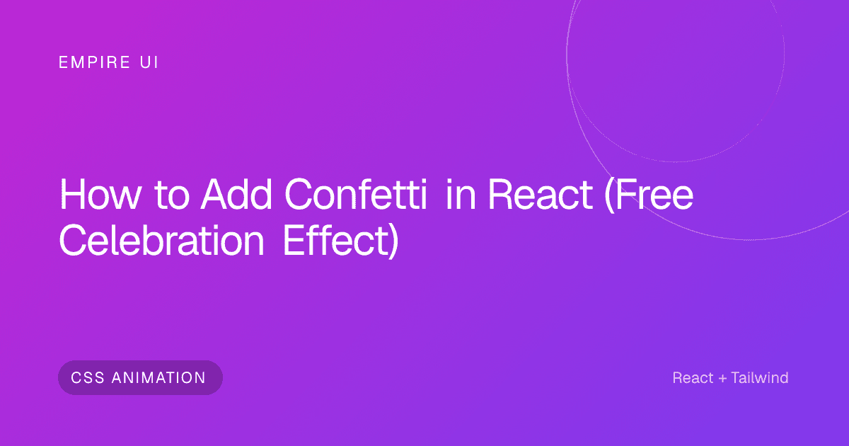 confetti animation React
