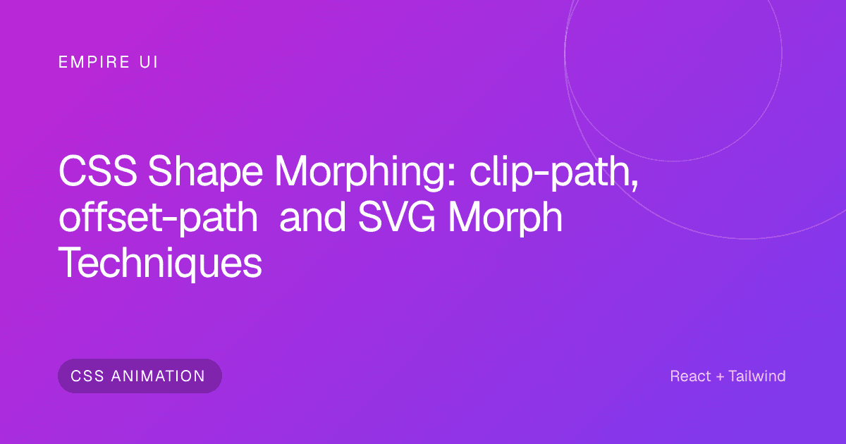 Abstract geometric shapes morphing between colorful fluid CSS animations