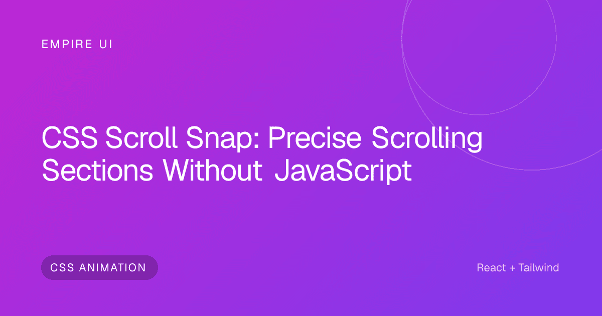 Developer coding smooth scroll snap sections on a modern UI screen