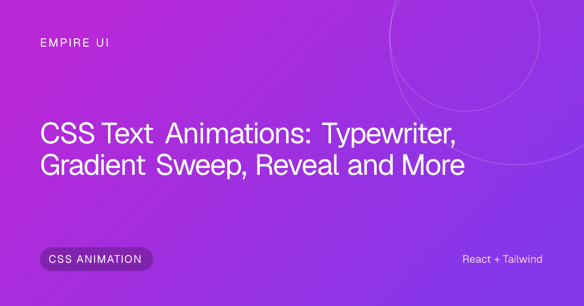 Colorful glowing typography with animated gradient light sweep effect