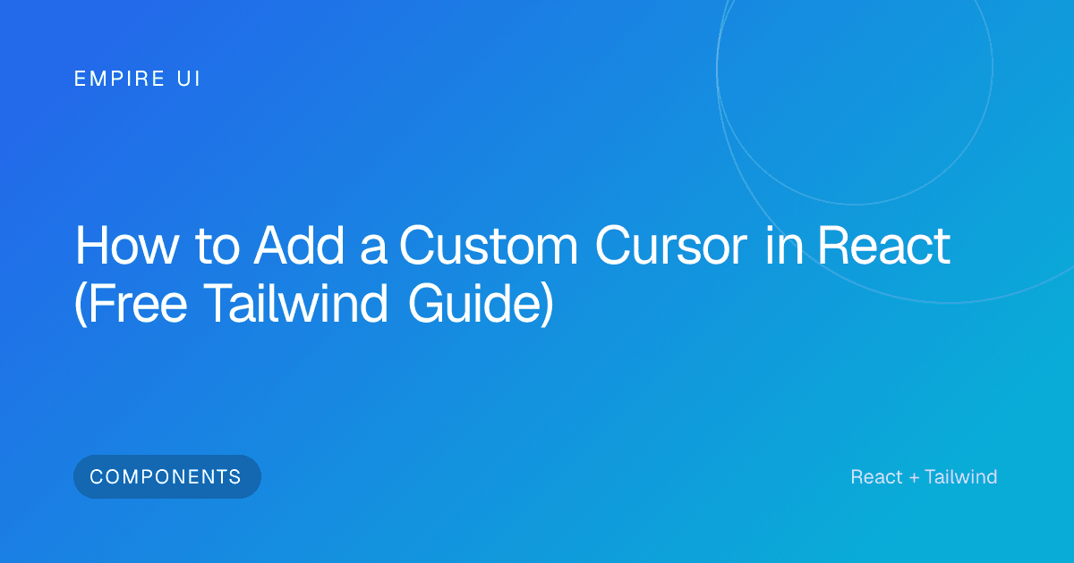 custom cursor React web
