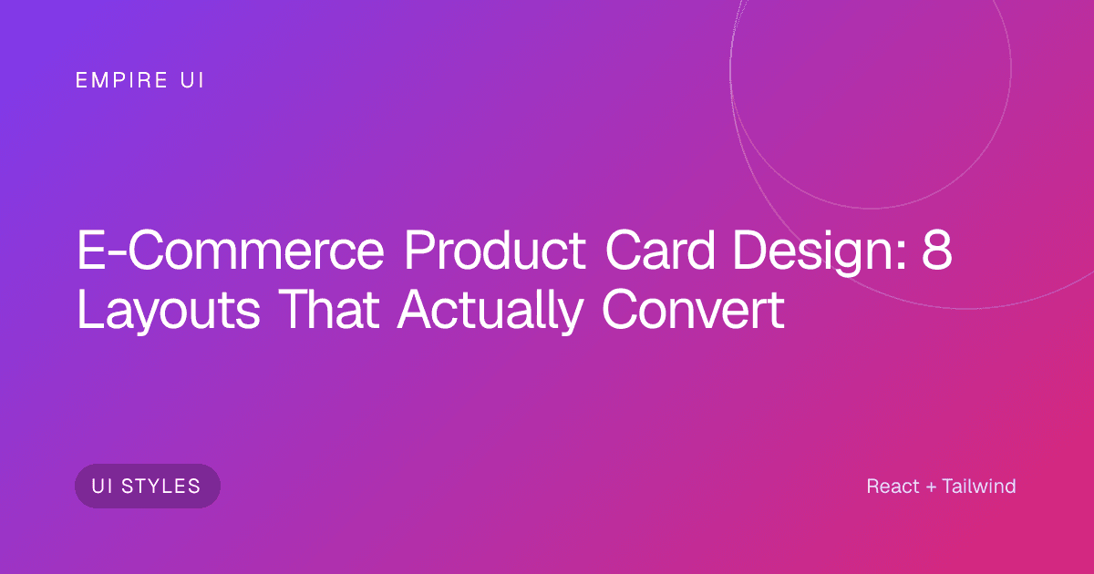 colorful e-commerce product cards displayed on a dark gradient background