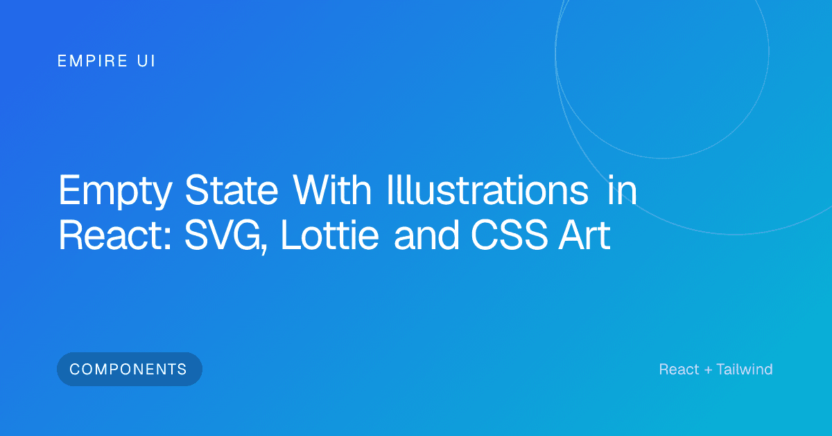 Colorful abstract geometric illustration representing empty UI states in React
