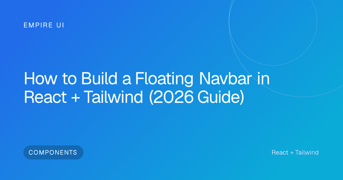 floating navbar React component