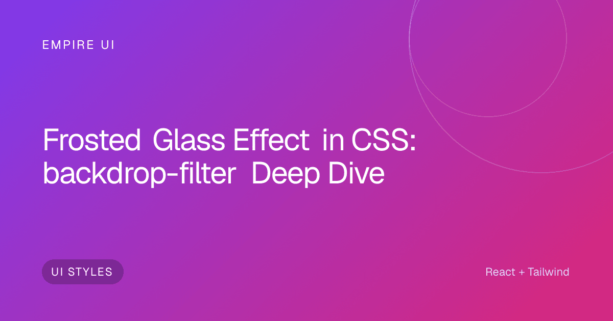 Frosted glass panel with blurred colorful gradient background behind it