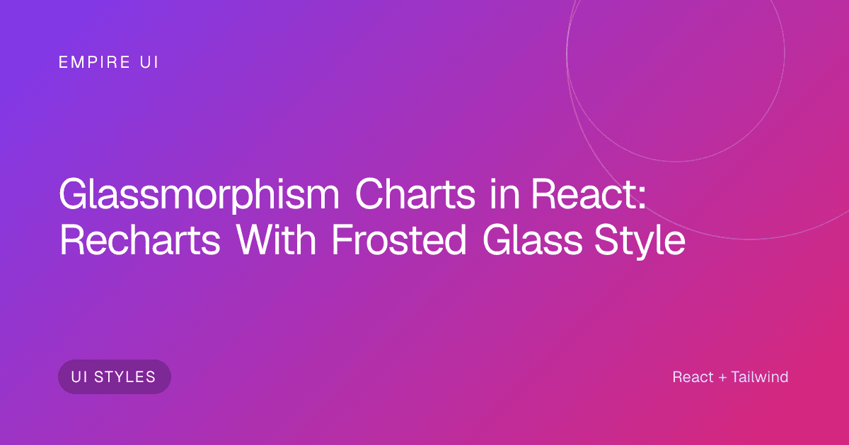frosted glass dashboard charts with colorful gradient background