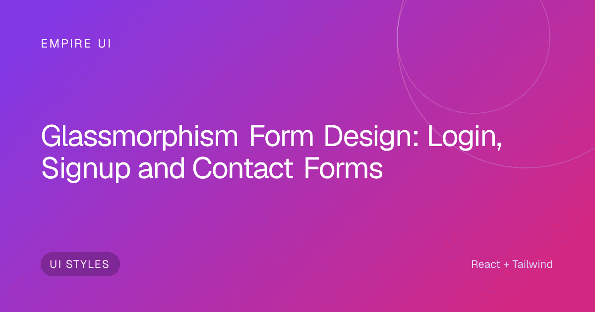 Frosted glass login form floating over a colorful gradient background