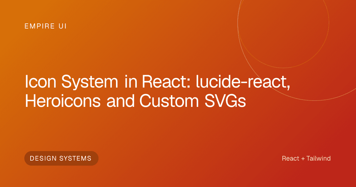 React icon system components displayed on a developer screen