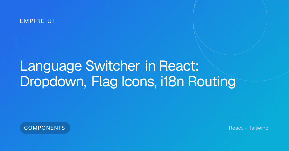 Code editor showing React internationalization routing component on screen