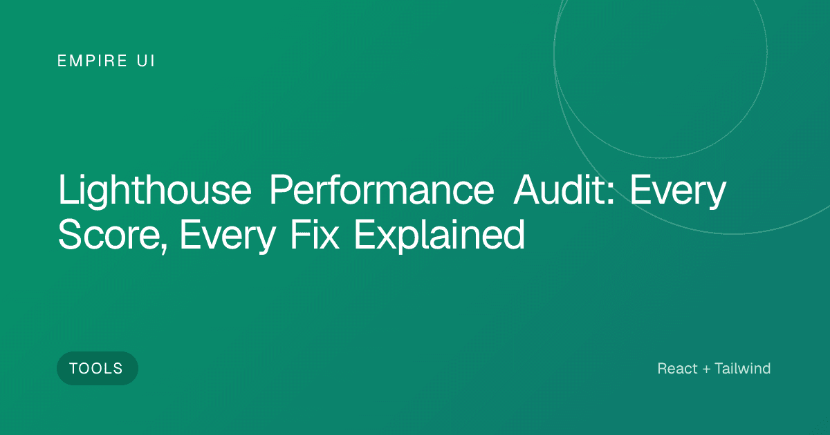 Lighthouse performance audit scores dashboard in Chrome DevTools