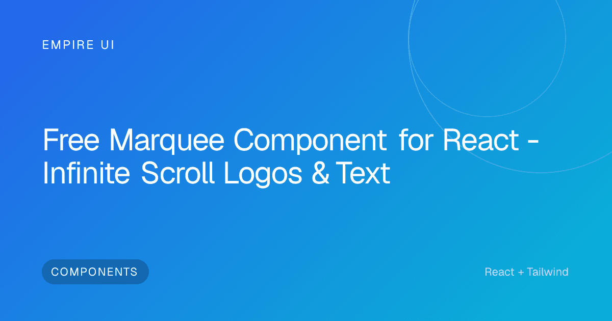 marquee scrolling React component
