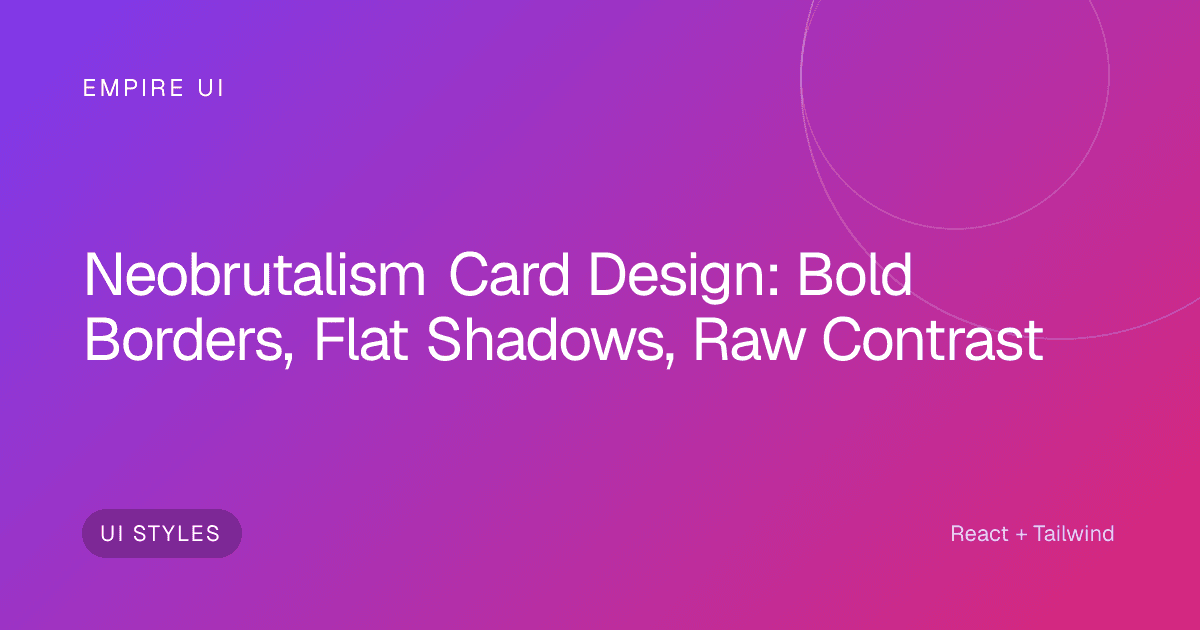 bold black border card designs on bright yellow background showing neobrutalism style