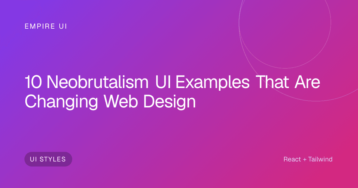 Bold colorful neobrutalism UI design with thick black borders