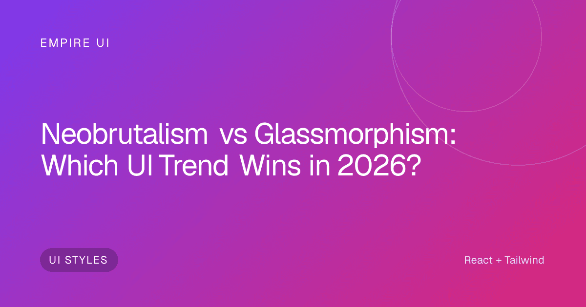 neobrutalism vs glassmorphism comparison