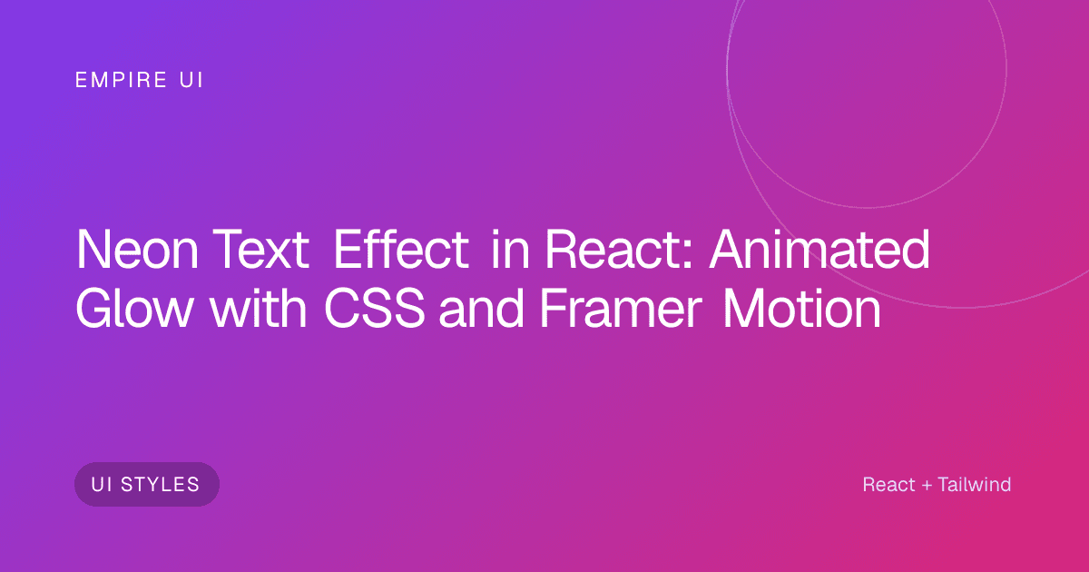 Glowing neon pink and purple text effect on dark background
