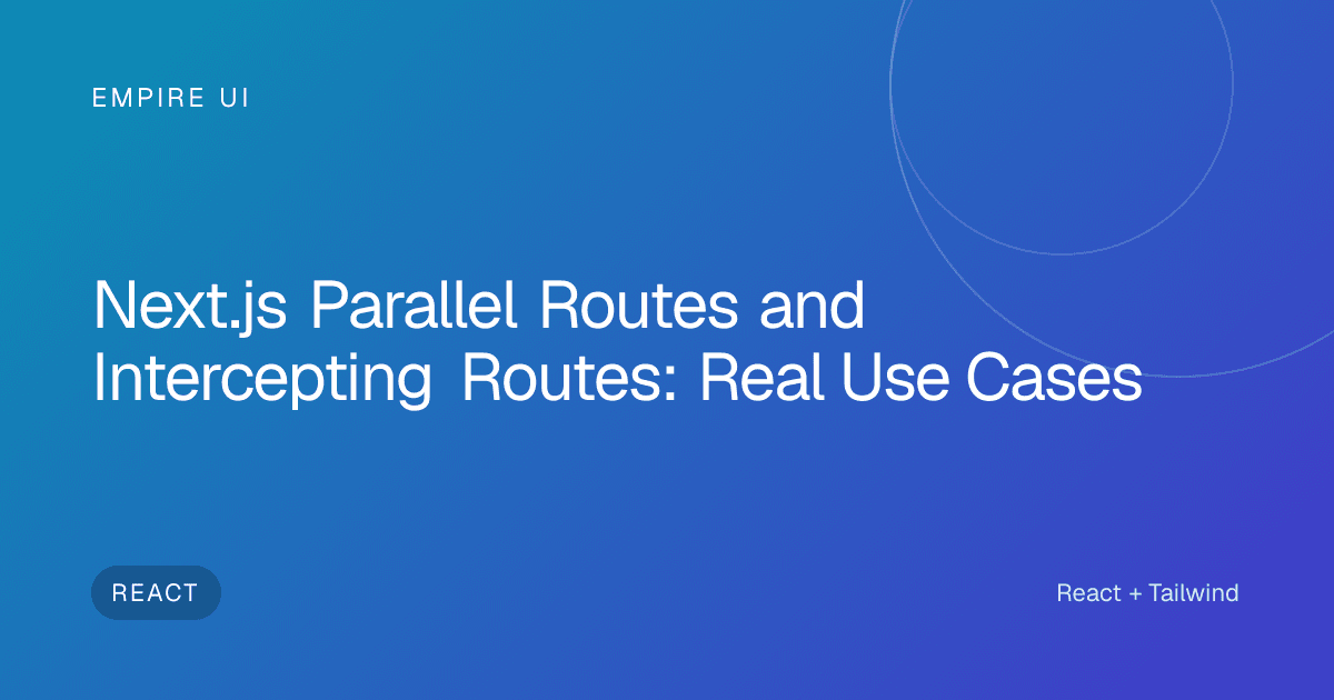 Code editor showing Next.js App Router file structure with parallel slots