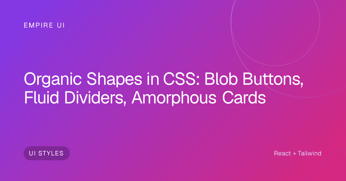 Colorful organic blob shapes floating on a gradient background