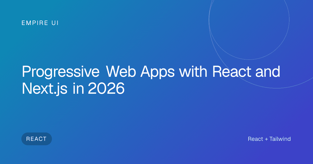 React and Next.js progressive web app running on mobile device