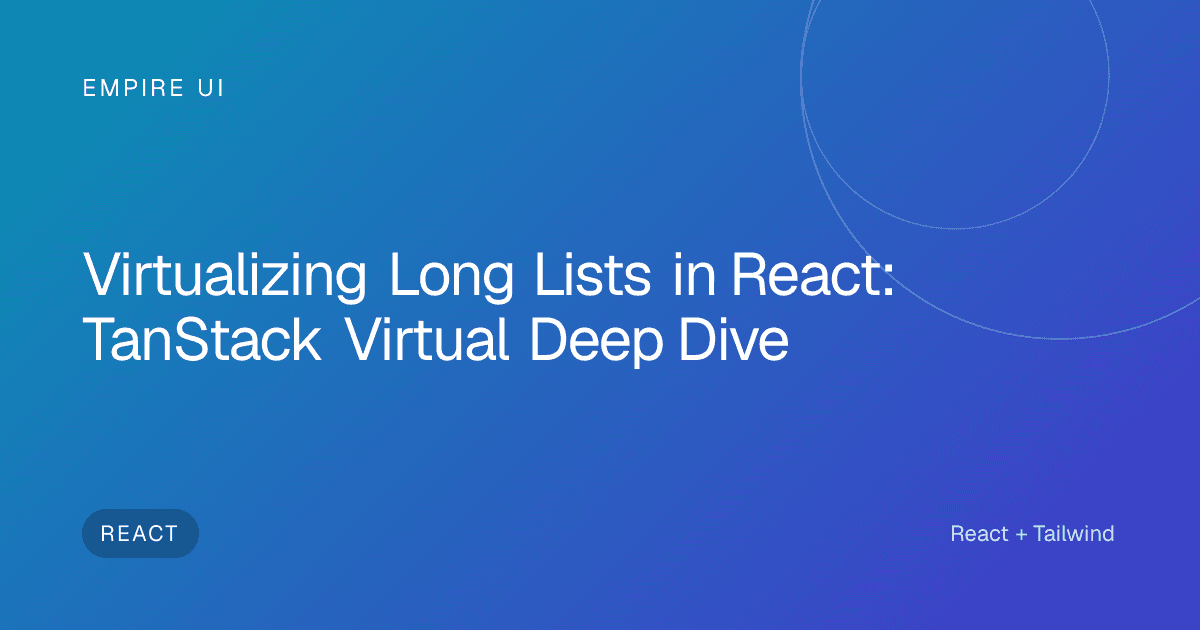 Developer coding React list virtualization on a dark monitor setup