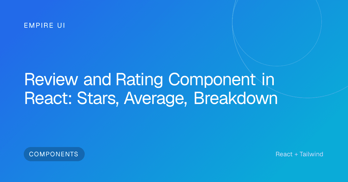 React code editor showing a star rating component with review breakdown