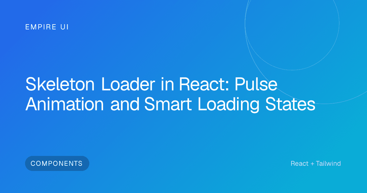 Abstract loading interface with pulsing placeholder blocks on dark background