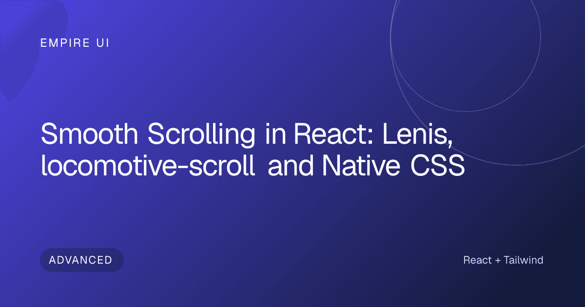 Code editor screen showing React scroll animation component in dark mode