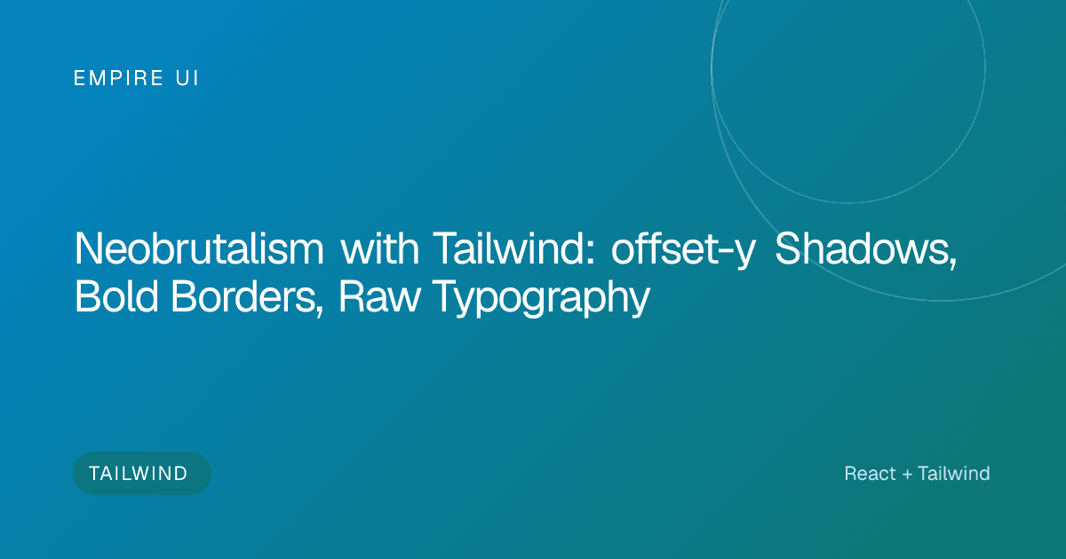 Bold black and white code editor screen showing CSS design patterns