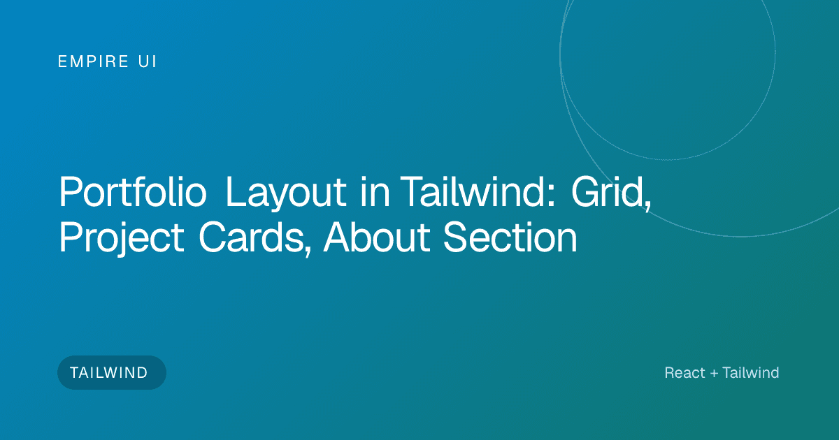 Developer portfolio grid layout with project cards on dark background