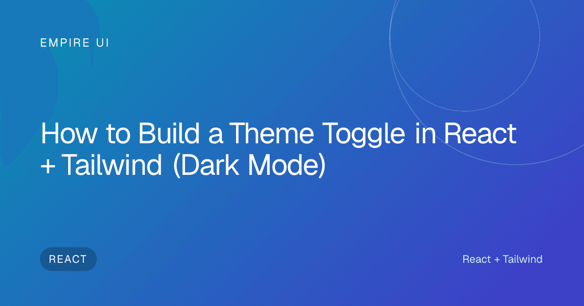 dark light mode theme toggle React