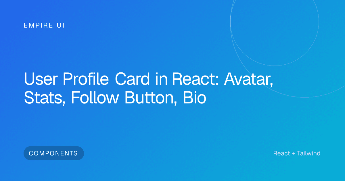 Colorful gradient background representing a modern user profile card component