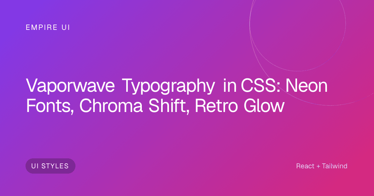 neon pink and purple vaporwave text glow on dark background