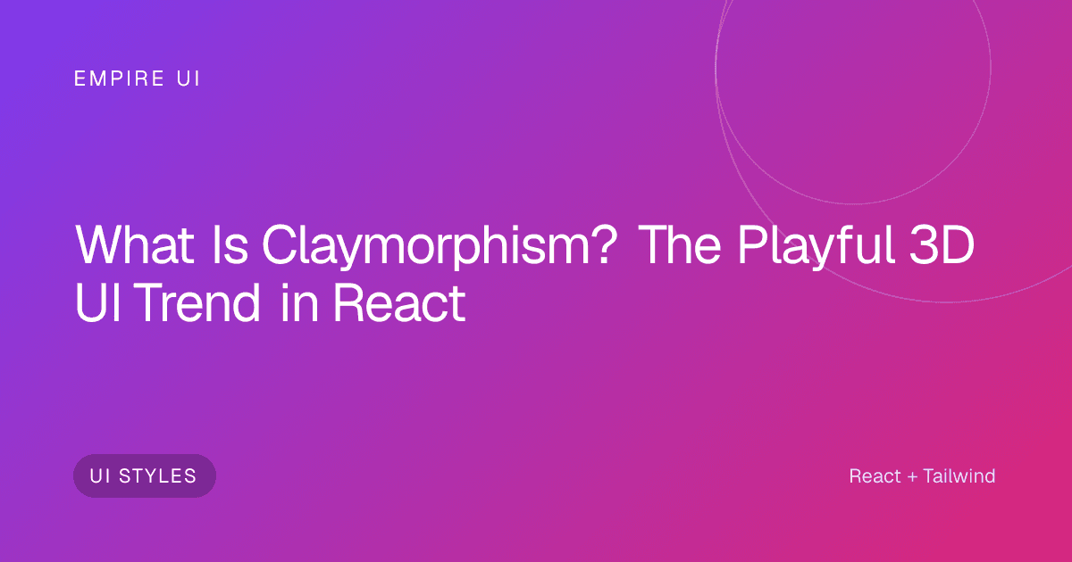 claymorphism 3D clay UI design