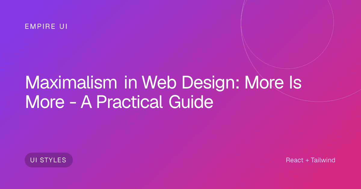 Bold colorful maximalist web design with layered typography and patterns